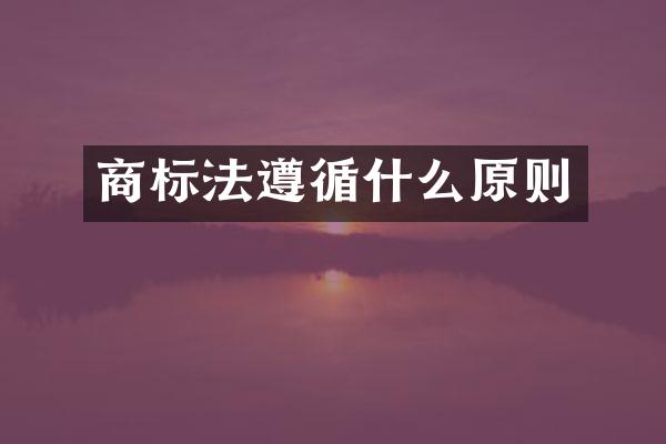 商标法遵循什么原则