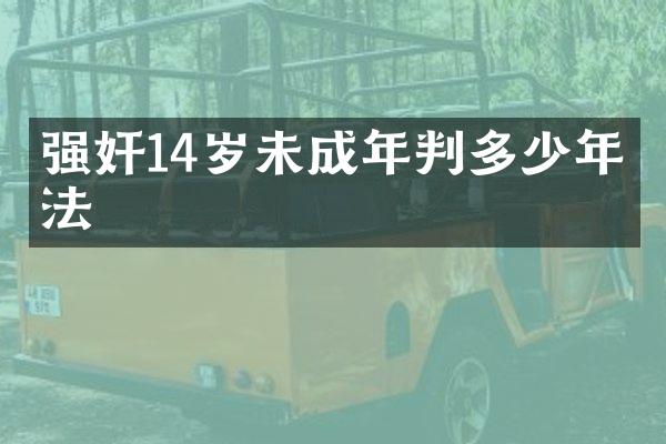 14岁未成年判多少年刑法