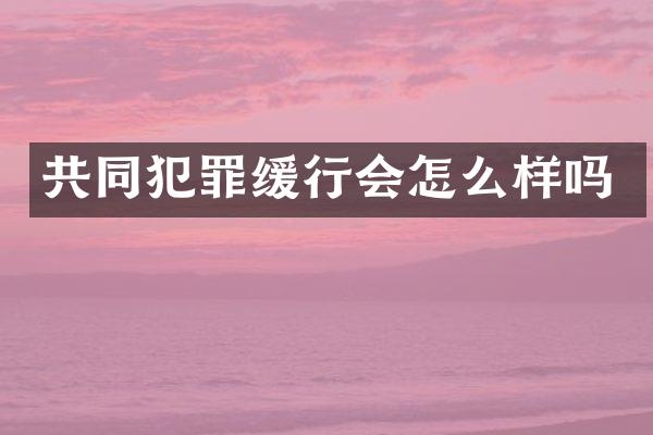 共同犯罪缓行会怎么样吗