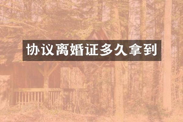 协议多久拿到