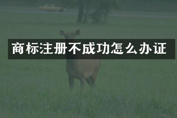 商标注册不成功怎么