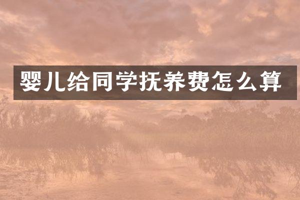 婴儿给同学抚养费怎么算