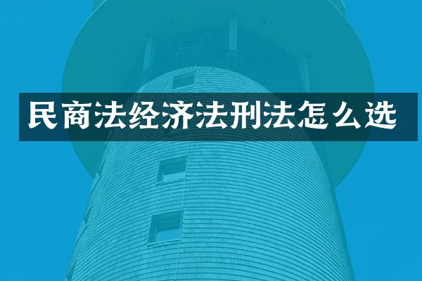 民商法经济法刑法怎么选