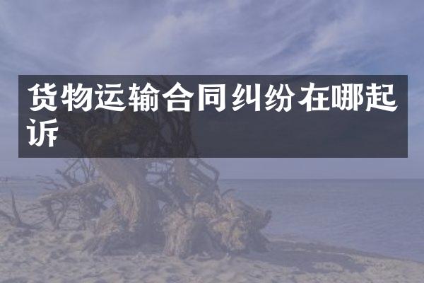 货物运输合同纠纷在哪起诉