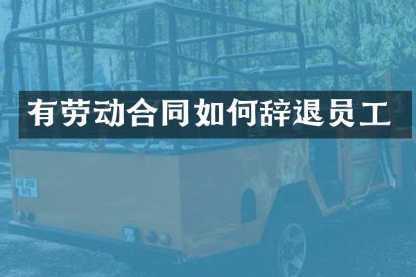 有劳动合同如何辞退员工