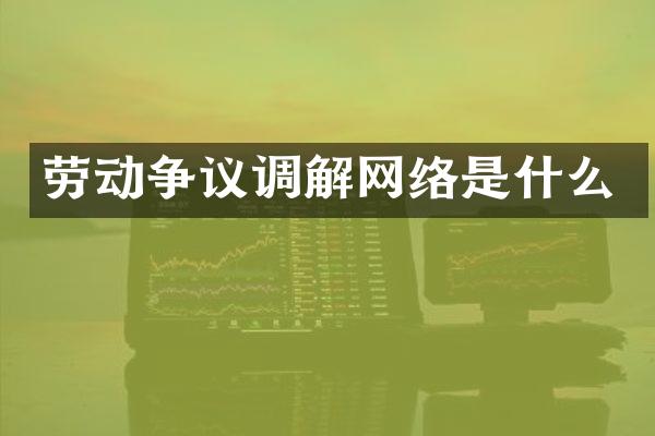 劳动争议调解网络是什么