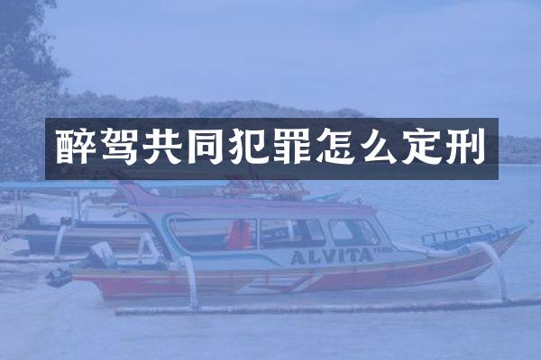 醉驾共同犯罪怎么定刑