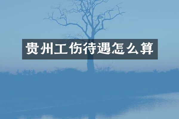 贵州工伤待遇怎么算