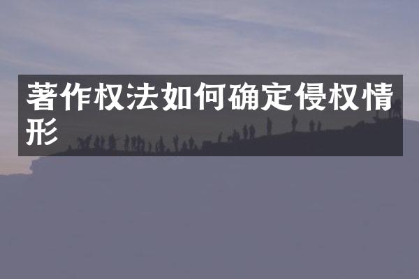 著作权法如何确定侵权情形