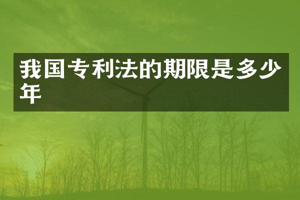 我国专利法的期限是多少年