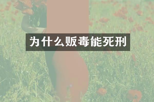 为什么能死刑