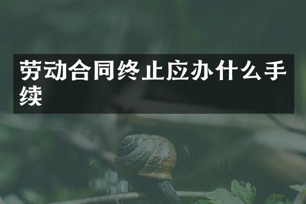 劳动合同终止应办什么手续