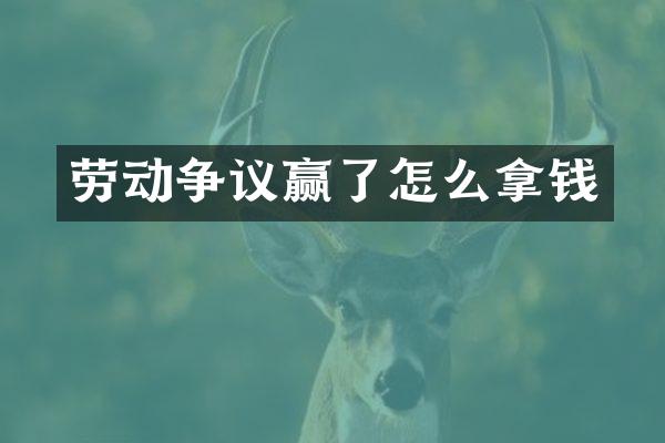劳动争议赢了怎么拿钱