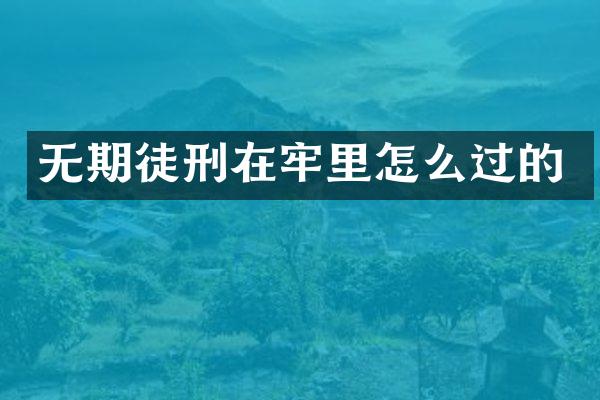 无期徒刑在牢里怎么过的