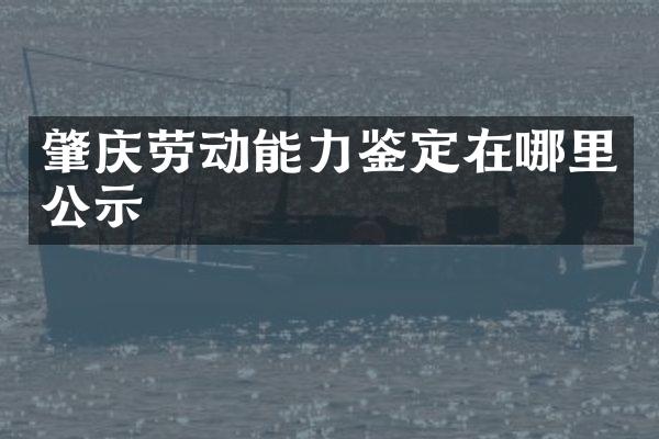 肇庆劳动能力鉴定在哪里公示