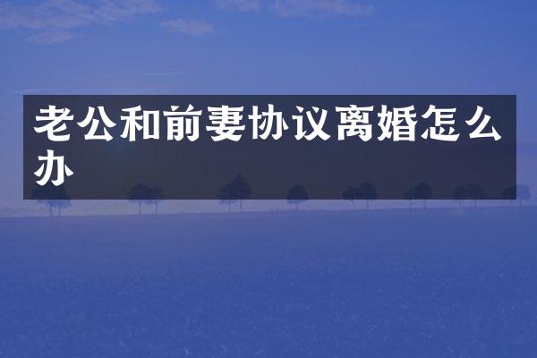 老公和前妻协议离婚怎么办