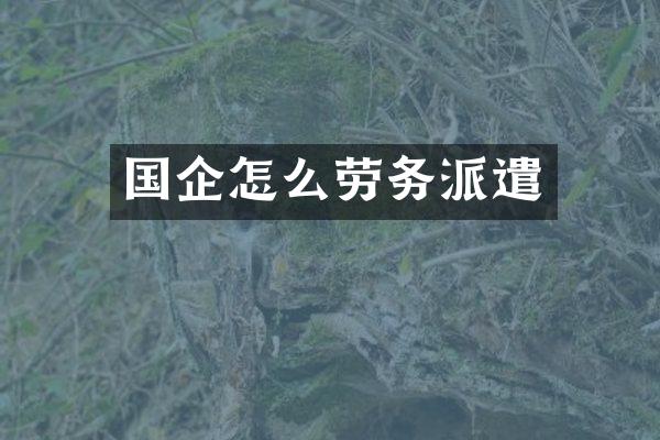 国企怎么劳务派遣