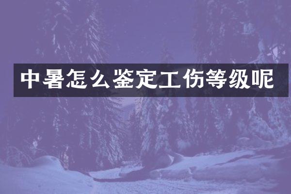 中暑怎么鉴定工伤等级呢
