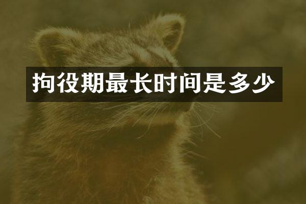 拘役期最长时间是多少