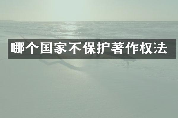 哪个国家不保护著作权法