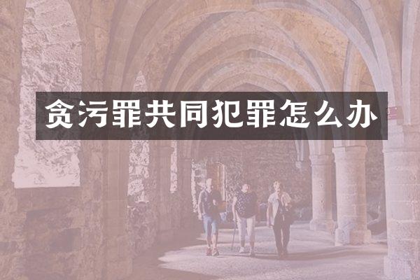 贪污罪共同犯罪怎么办