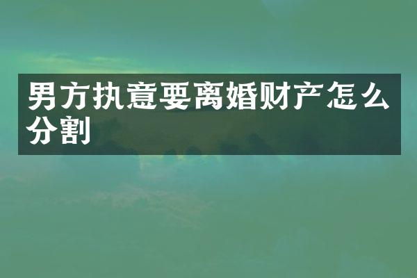 男方执意要离婚财产怎么分割