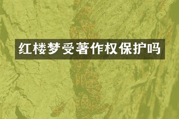 红楼梦受著作权保护吗
