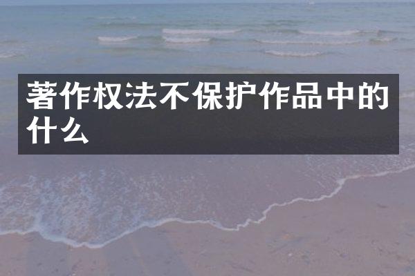 著作权法不保护作品中的什么