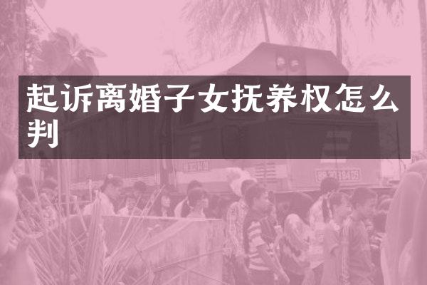起诉离婚子女抚养权怎么判