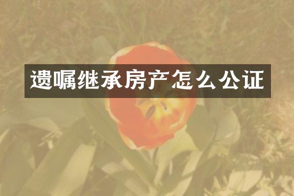 遗嘱继承房产怎么公证