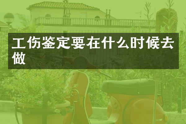 工伤鉴定要在什么时候去做
