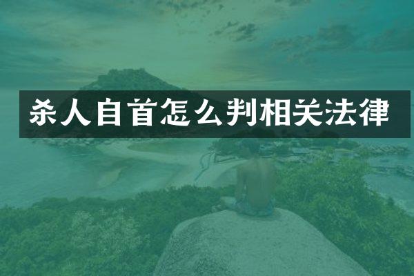 自首怎么判相关法律