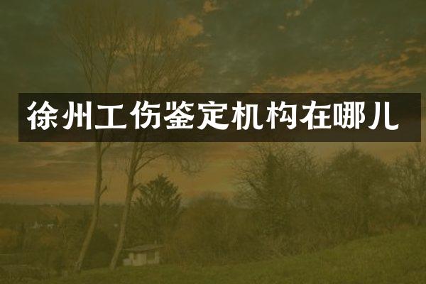 徐州工伤鉴定机构在哪儿