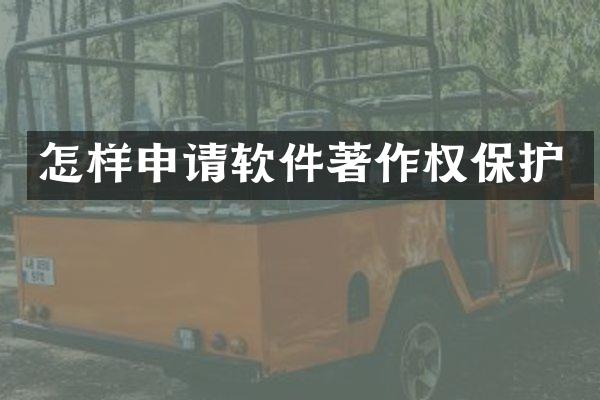 怎样申请软件著作权保护