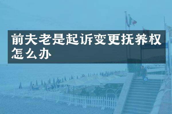 前夫老是起诉变更抚养权怎么办