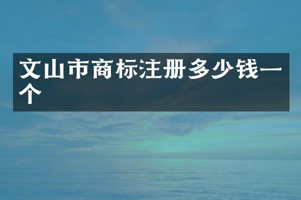文山市商标注册多少钱一个