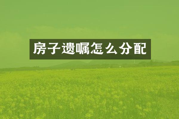 房子遗嘱怎么分配