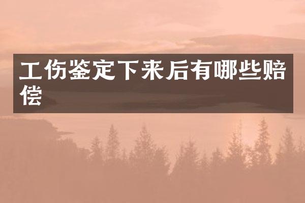 工伤鉴定下来后有哪些赔偿