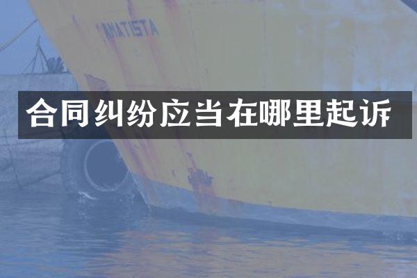 合同纠纷应当在哪里起诉