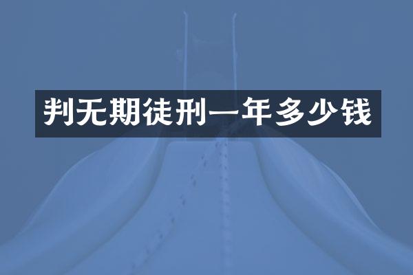 判无期徒刑一年多少钱
