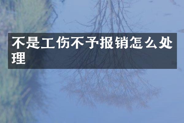 不是工伤不予报销怎么处理