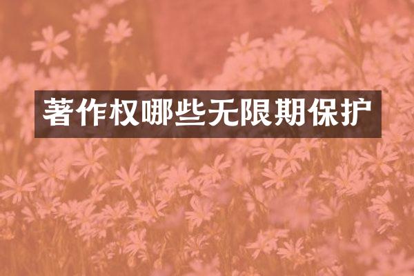 著作权哪些无限期保护