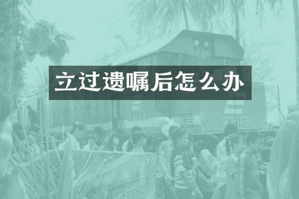 立过遗嘱后怎么办