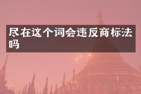 尽在这个词会违反商标法吗