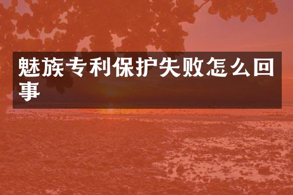 魅族专利保护失败怎么回事