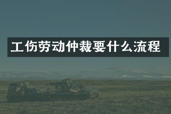 工伤劳动仲裁要什么流程
