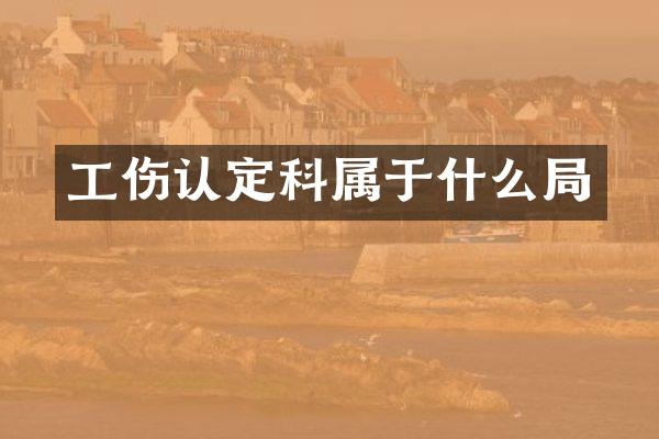 工伤认定科属于什么局