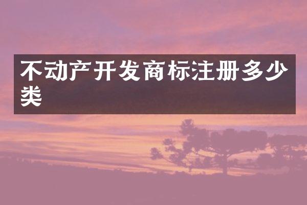 不动产开发商标注册多少类