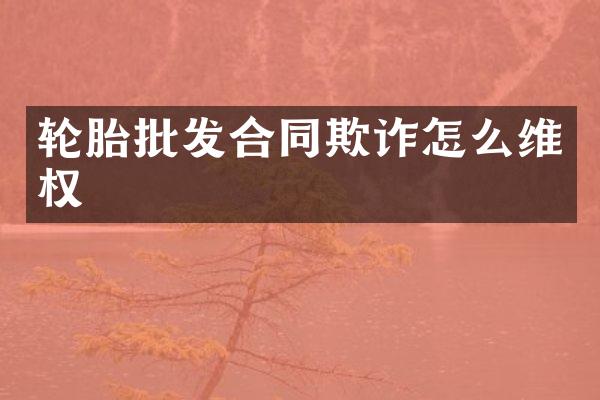 轮胎批发合同欺诈怎么