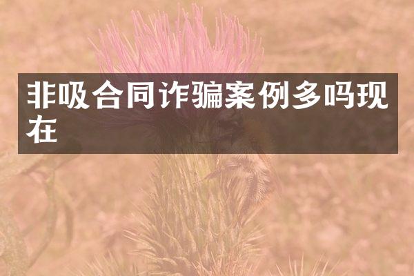 非吸合同诈骗案例多吗现在
